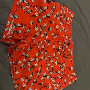 Floral Red Women's Shorts